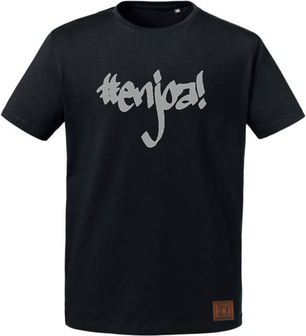 "#enjoa" Herren T-Shirt, schwarz
